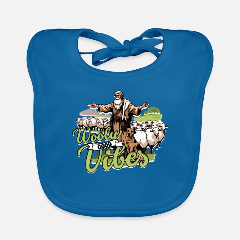 Shepherd Sheep Sheep Shepherd Organic Baby Bibs