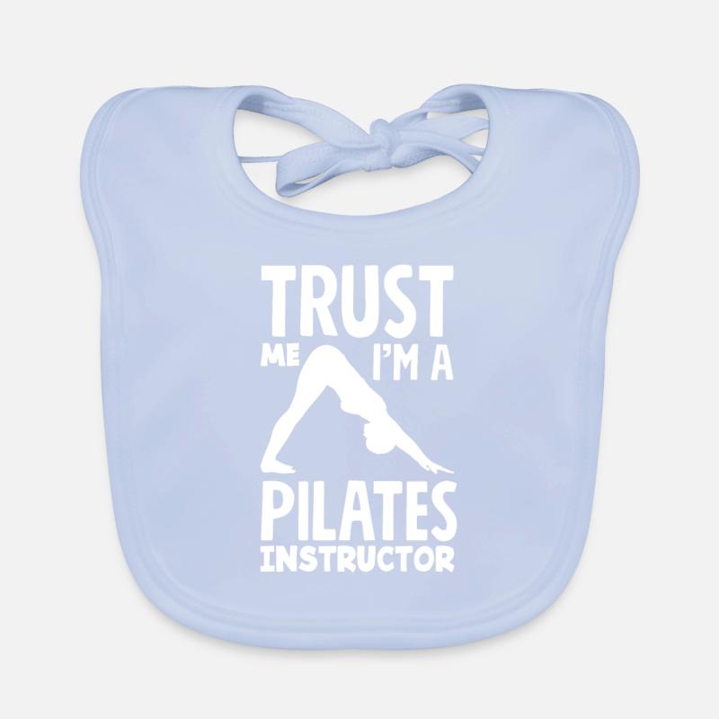 Vertrau Mir Ich Bin Pilates Trainer Baby Bio-Lätzchen