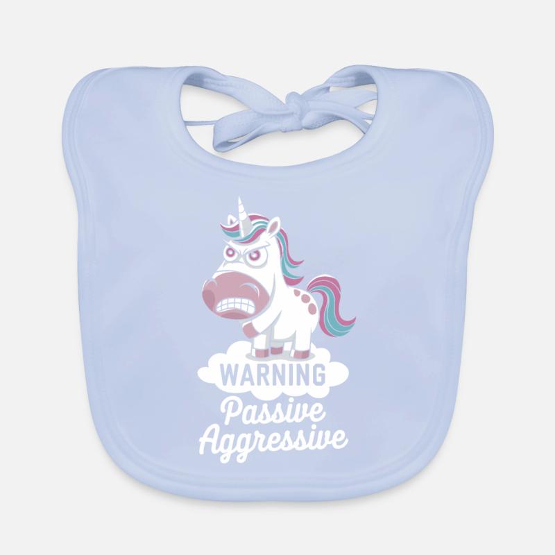 Warnung Passiv Aggressives Einhorn Baby Bio-Lätzchen