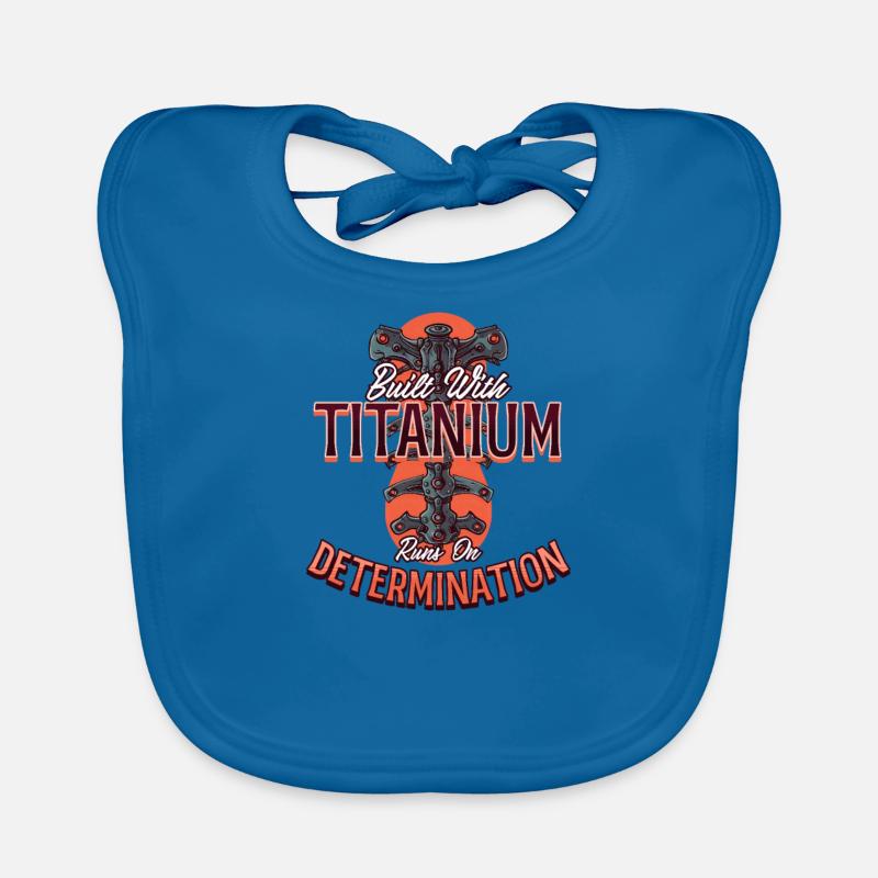 Back Surgery Built Titanium Runs Determination Organic Baby Bibs