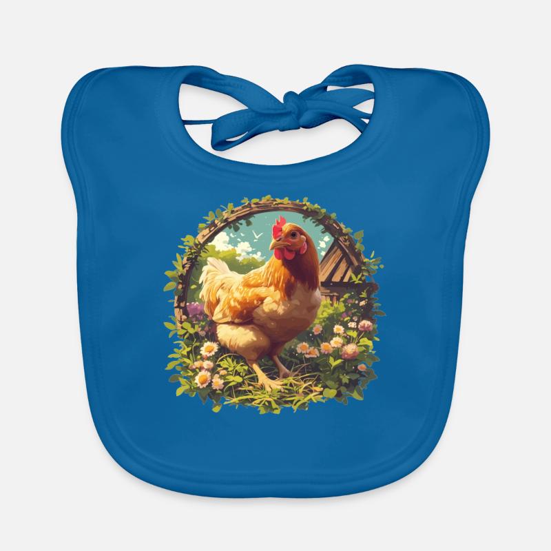 Rooster Roosters Rooster Organic Baby Bibs