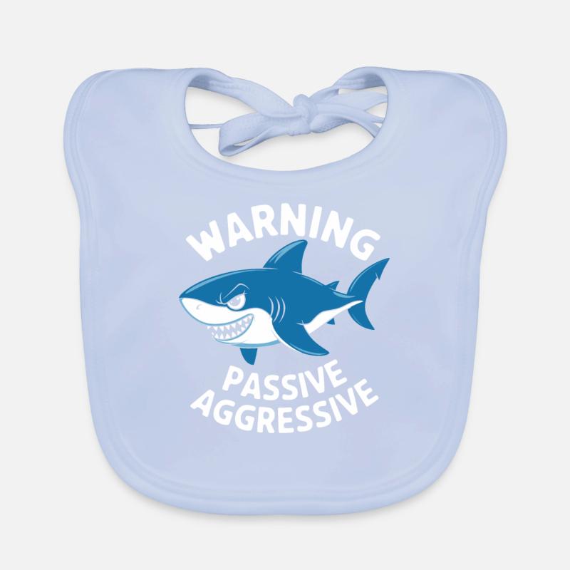 Warnung Vor Passiv Aggressivem Hai Baby Bio-Lätzchen
