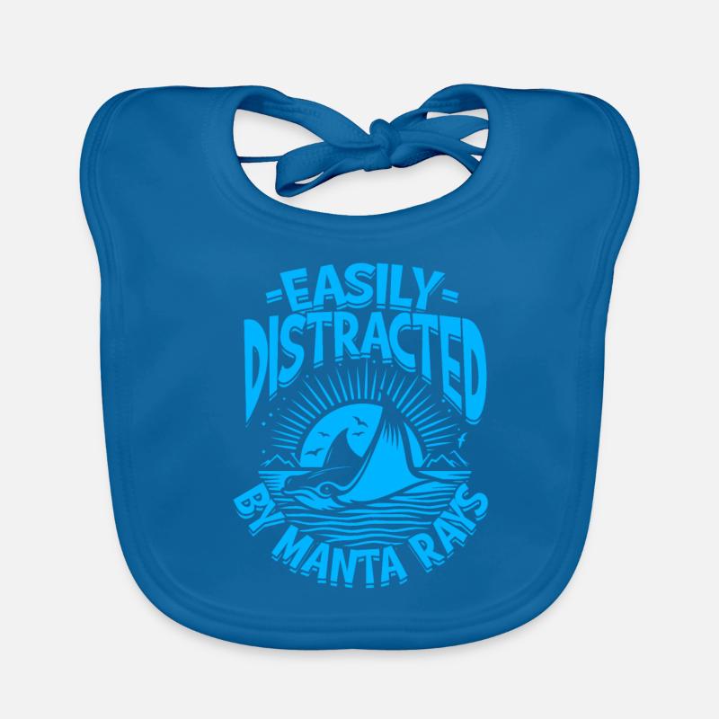 Mantarochen facilement distrait par les raies manta Bavoir bio Bébé