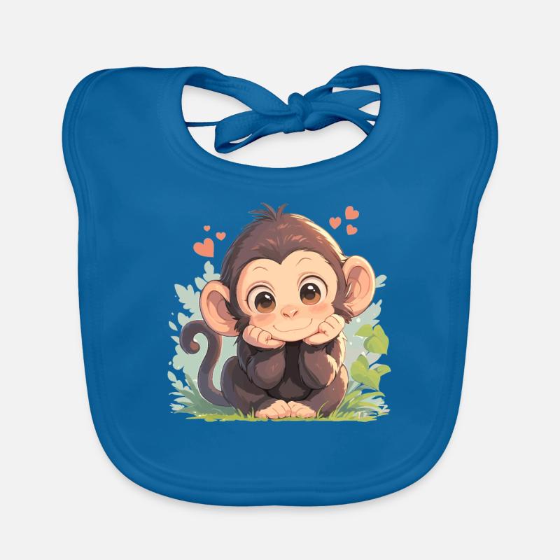 Chimpanzee Schimpansen Schimpanse Baby Bio-Lätzchen