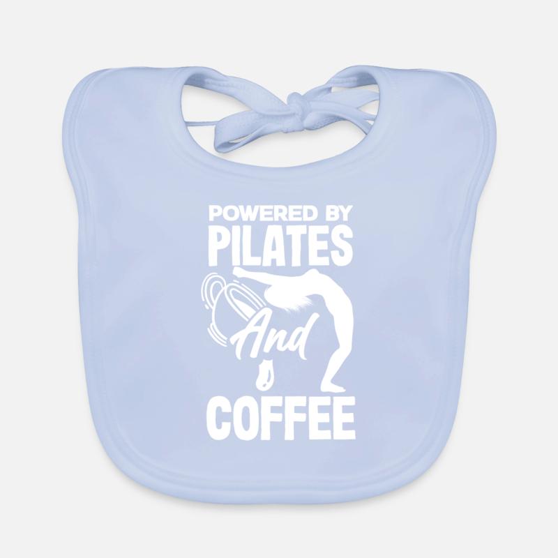 Powered by Pilates and Coffee Organic Baby Bibs