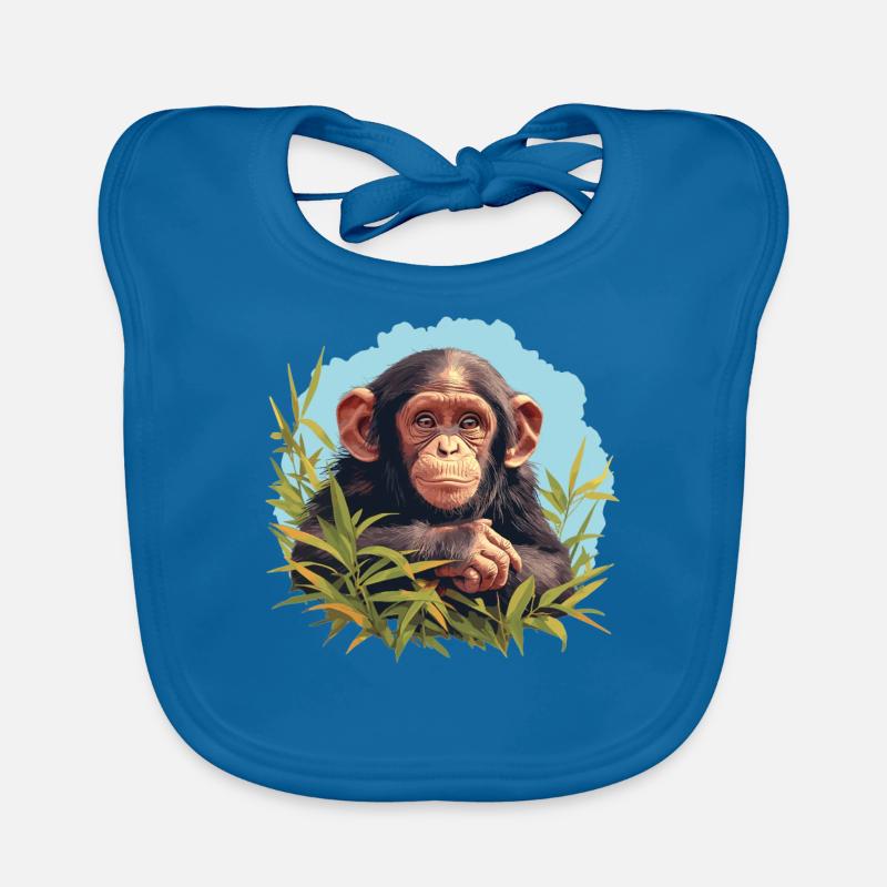 Chimpanzee Schimpansen Schimpanse Baby Bio-Lätzchen
