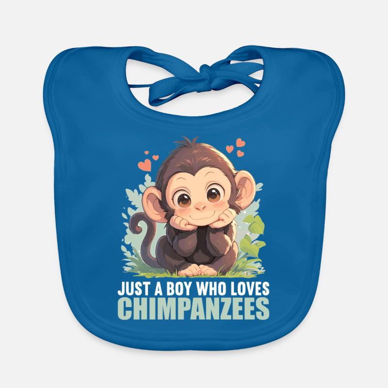 Chimpanzee Schimpansen Schimpanse Baby Bio-Lätzchen