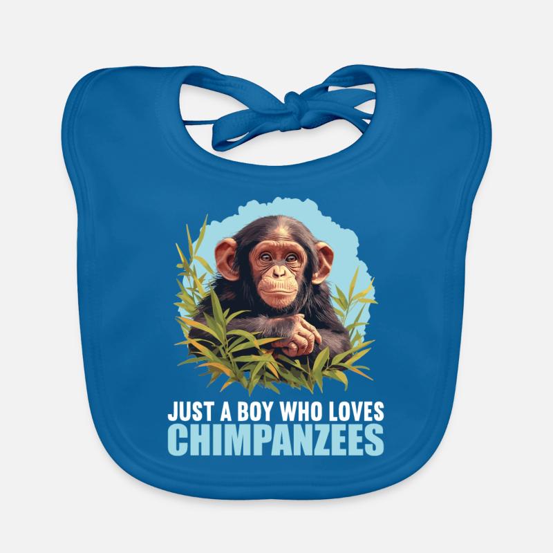 Chimpanzee Schimpansen Schimpanse Baby Bio-Lätzchen