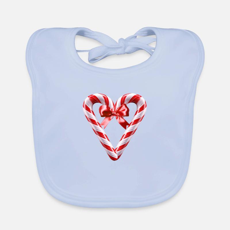 Funny candy cane corn and syrup Organic Baby Bibs