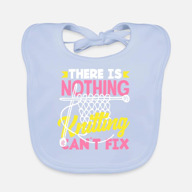 Knitting can fix everything Organic Baby Bibs