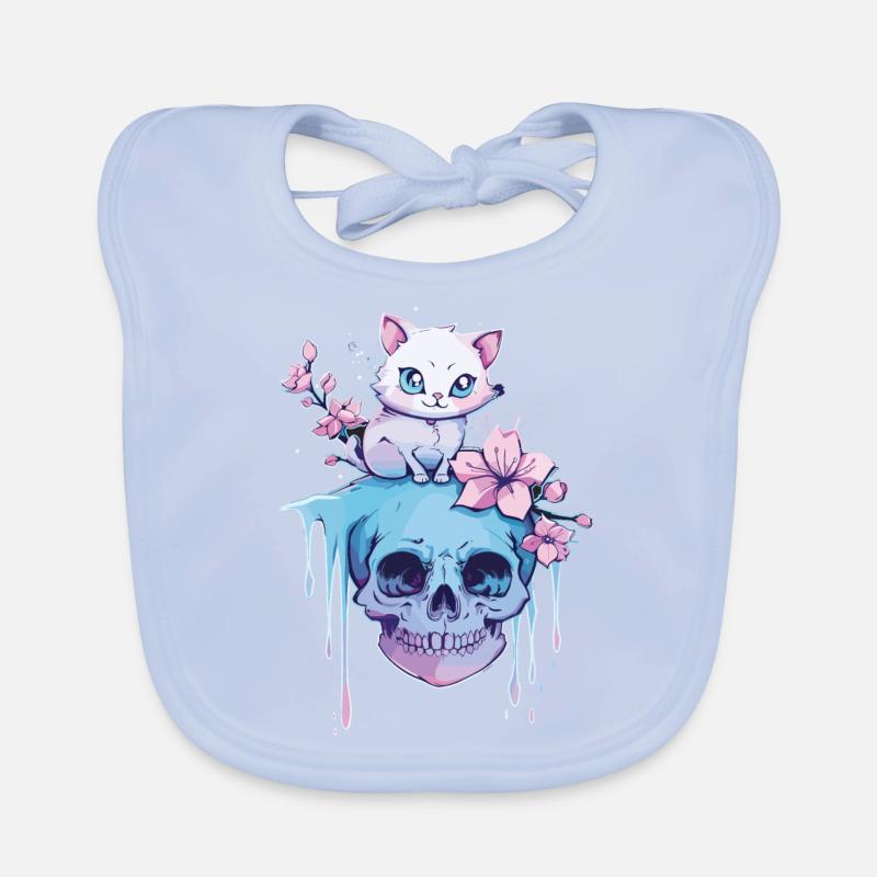 Kawaii Cat Pastel Goth Cute Anime Baby Bio-Lätzchen