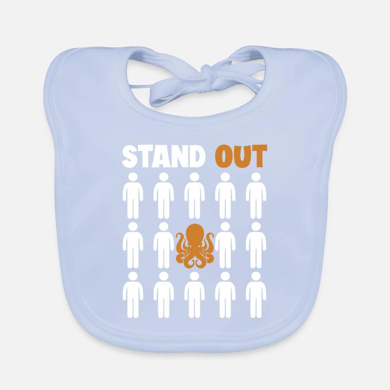 Démarquez-vous Octopodes Octopoda Cephalopoda Lover Bavoir bio Bébé