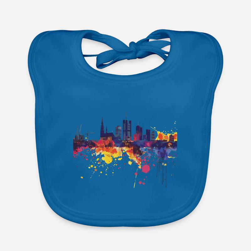 Utrecht - Bavoir bio Bébé - bleu paon