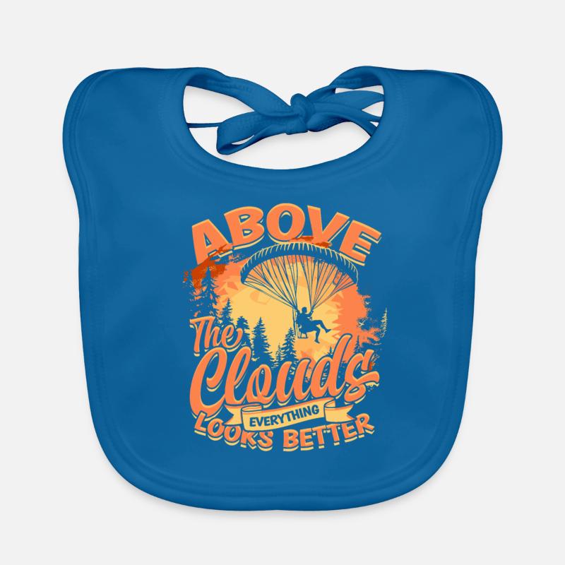 Paramoteur Paramoteur au-dessus des nuages Bavoir bio Bébé