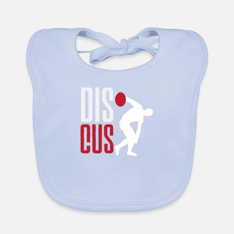 Discus Discus Throw Athlete Athlete Gift Organic Baby Bibs