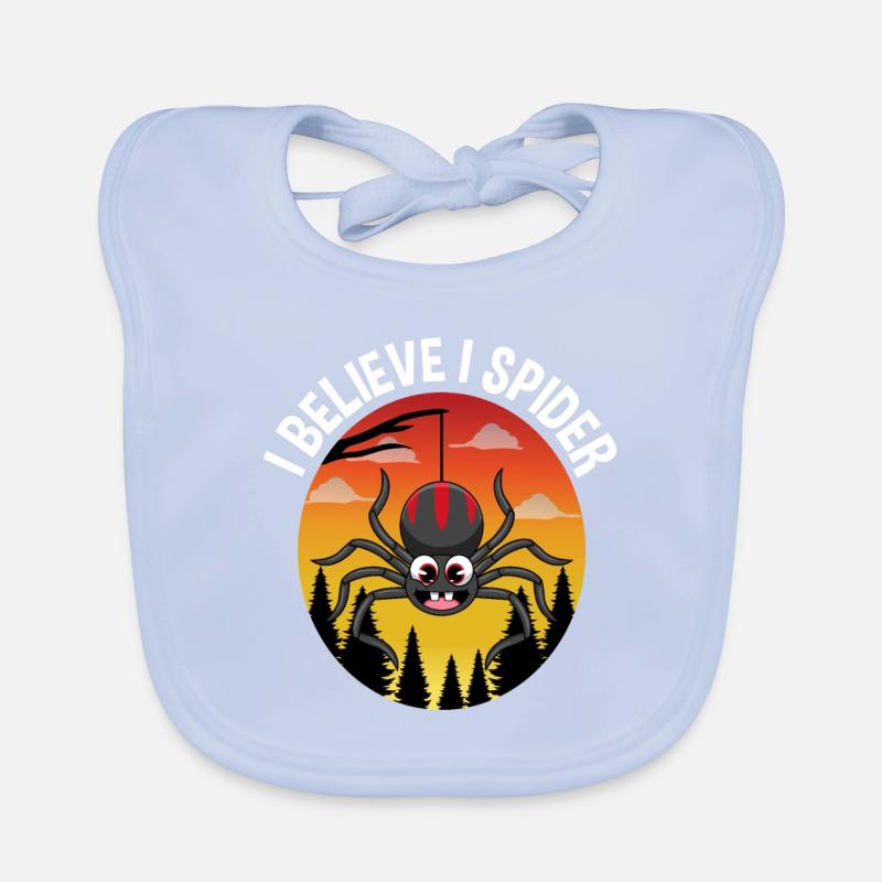 I Believe I Spider German Proverbs Organic Baby Bibs