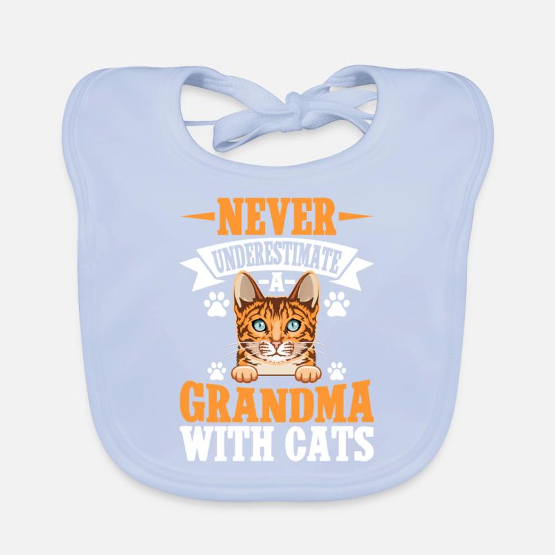 Cadeaux de grand-mère chat Bavoir bio Bébé