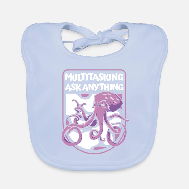 Multitasking Ask Anything Cephalopoda Octopodes Organic Baby Bibs