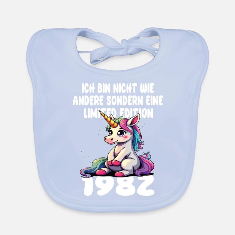 Limited Edition 1982 Geburtstag 1982 Geboren Baby Bio-Lätzchen