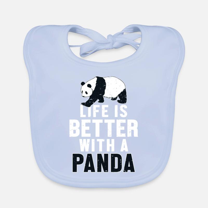 Das Leben ist besser mit einem Panda Panda Bär Freund Baby Bio-Lätzchen