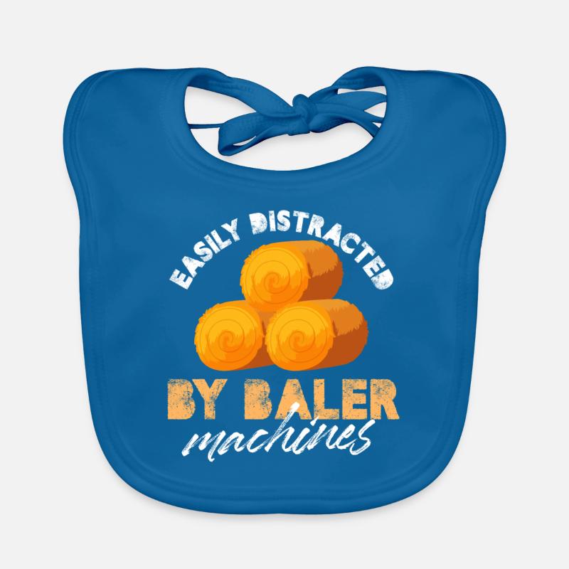 Easily Distracted By Baler Machines Hay Bale Organic Baby Bibs