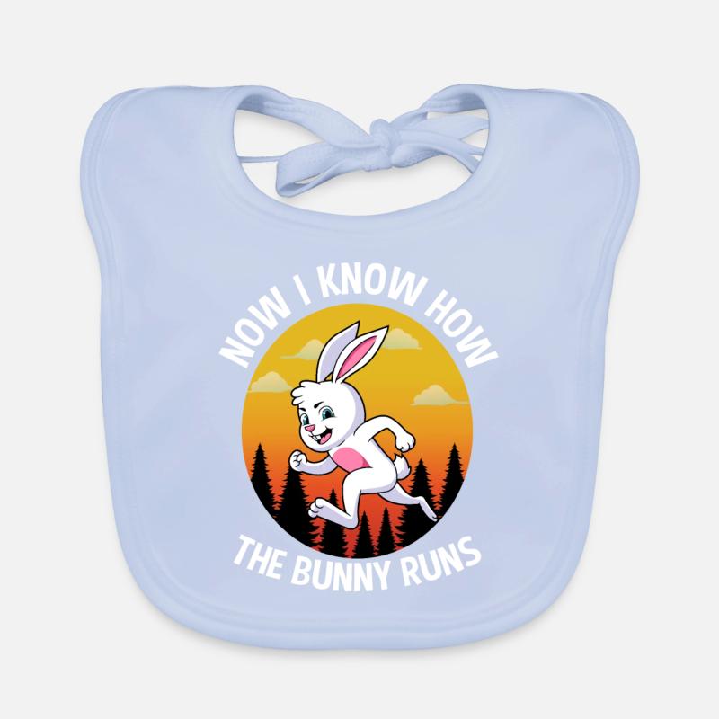 Now i Know How The Bunny Runs German Proverbs Organic Baby Bibs