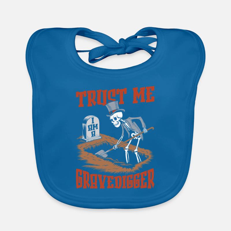 Gravedigger Funeral Assistant Organic Baby Bibs