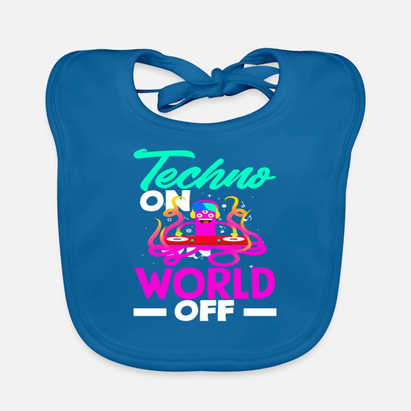 Techno Lover: Techno On World Off Baby Bio-Lätzchen