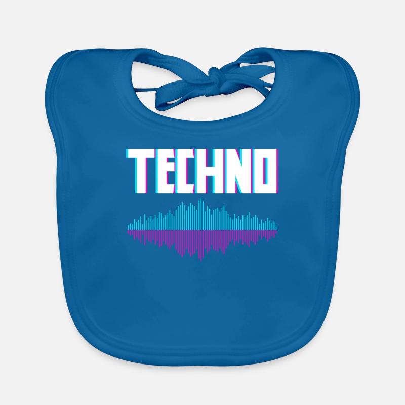 Des vagues techno pour les amateurs de techno Bavoir bio Bébé
