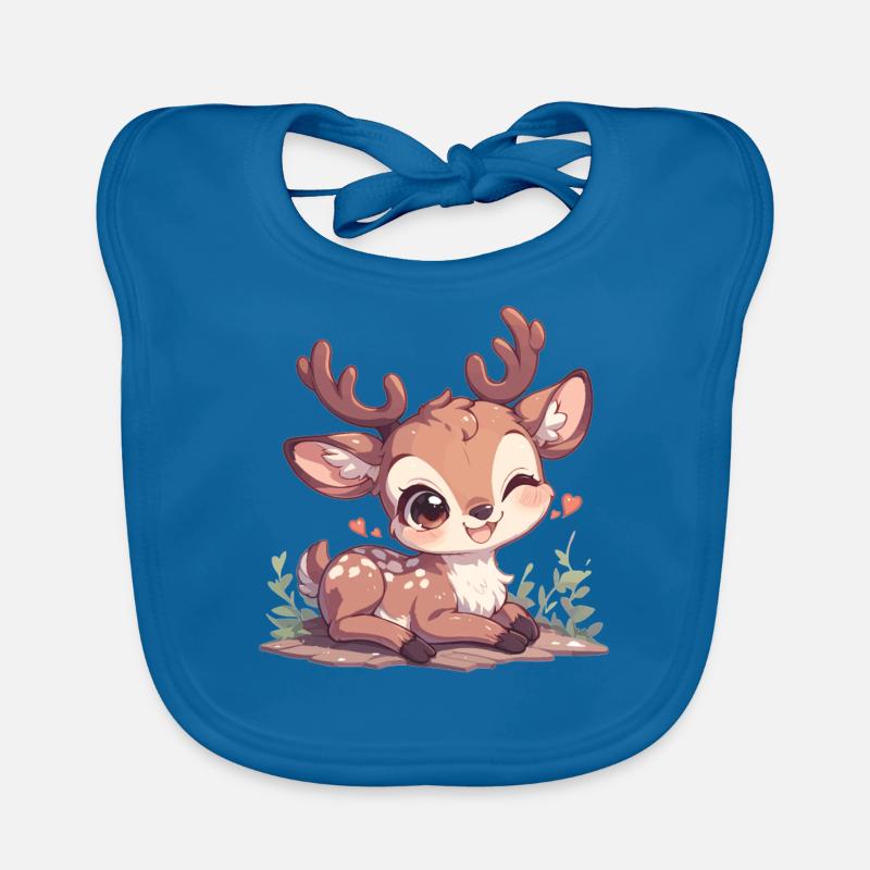 Hirsche Hirsch Baby Bio-Lätzchen