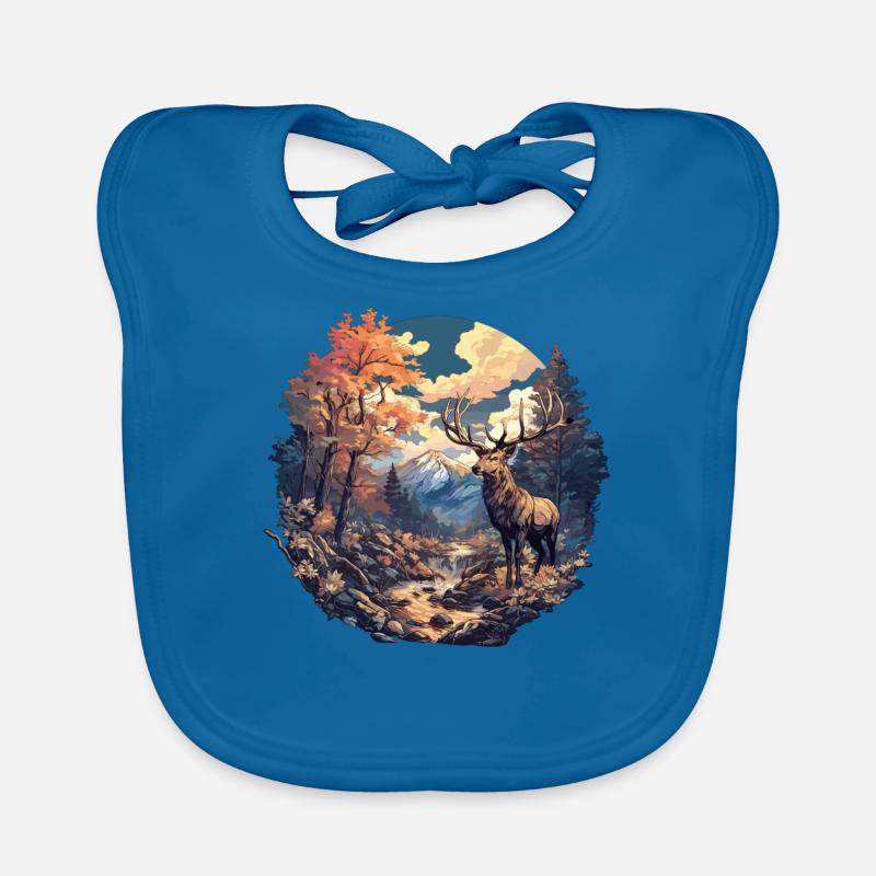 Hirsche Hirsch Baby Bio-Lätzchen