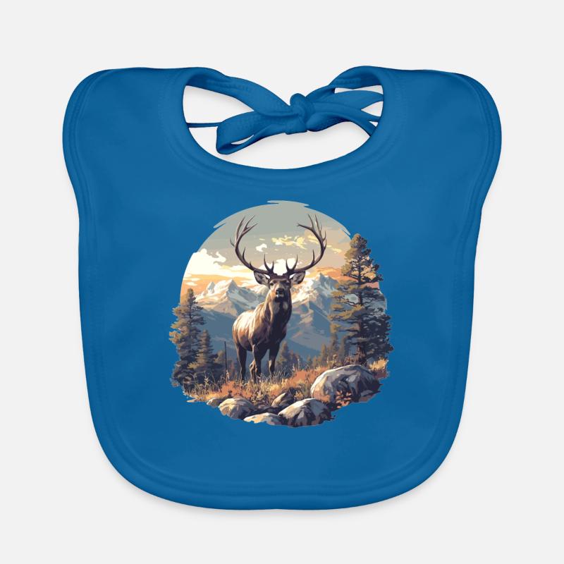 Hirsche Hirsch Baby Bio-Lätzchen