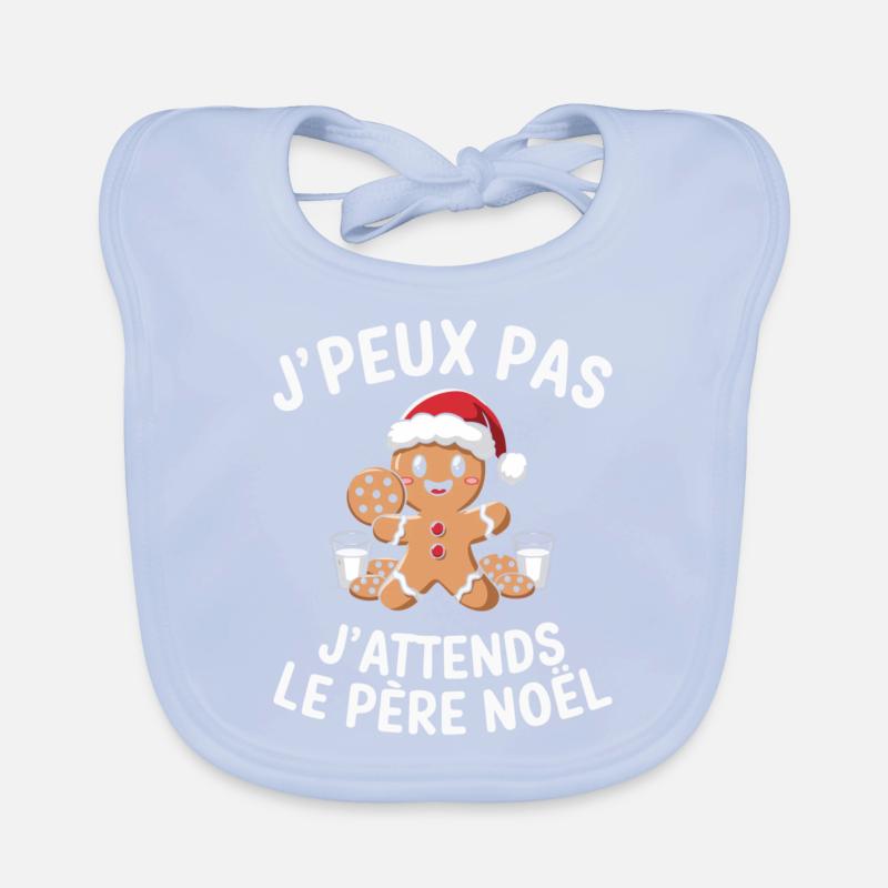 J'peux pas j'attends le Père Noël Bavoir bio Bébé