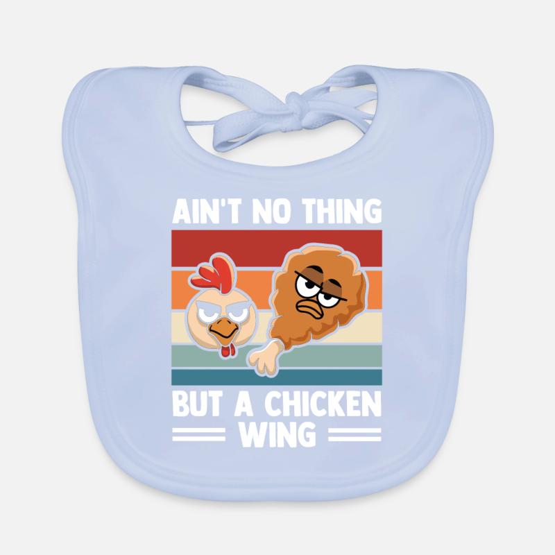 Ain't No Thing But A Chicken Wing Organic Baby Bibs