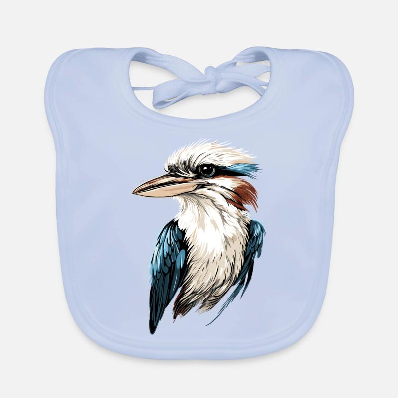 Kookaburra Jägerliest Lachender Hans Süßer Vogel Baby Bio-Lätzchen