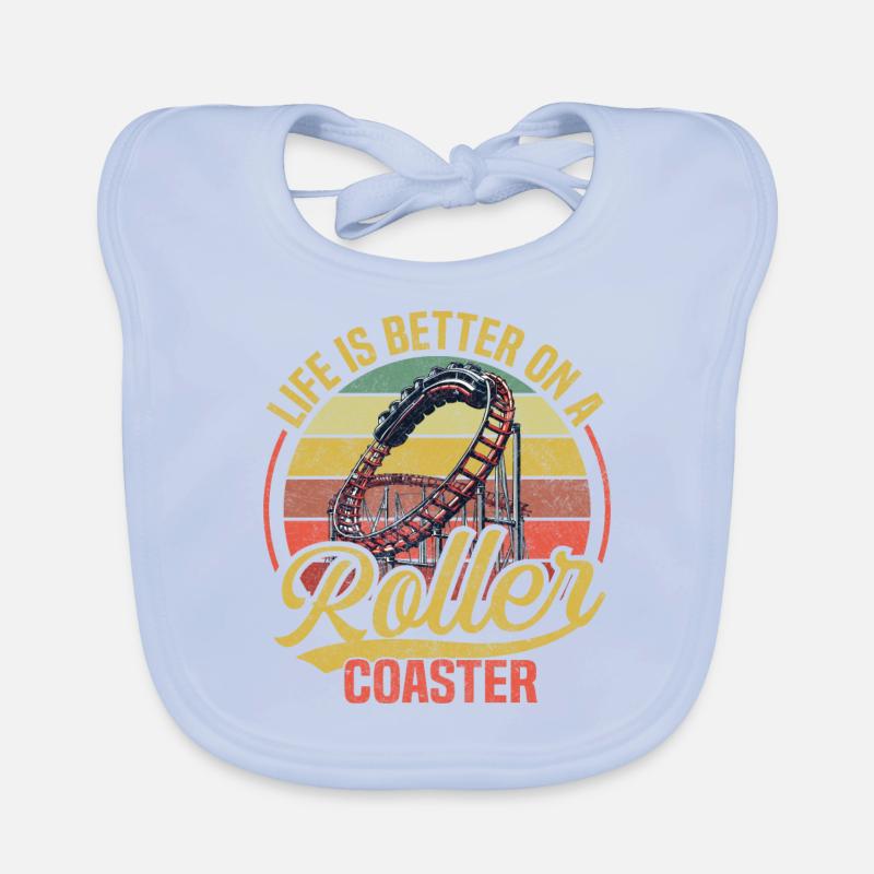 Vintage Rollercoaster Crew I Famille Roller Coaster Bavoir bio Bébé