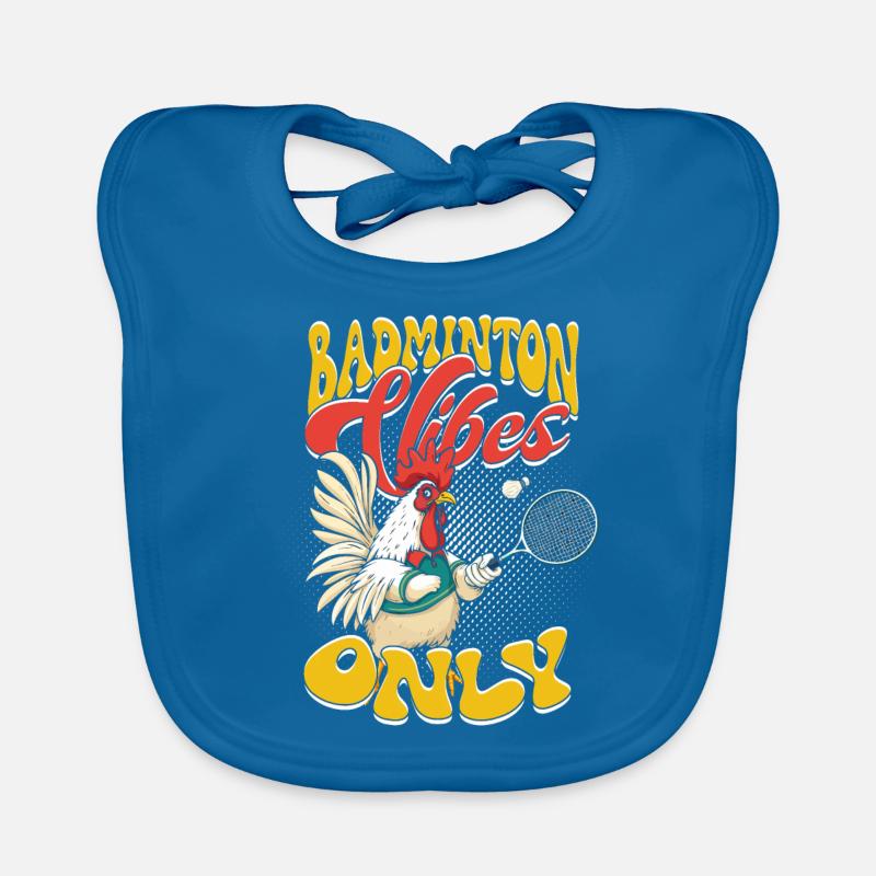 Badminton Vibes Only Baby Bio-Lätzchen