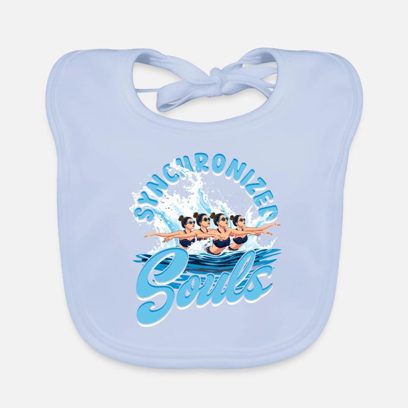Synchronized Swimming Synchro Swimmers Organic Baby Bibs