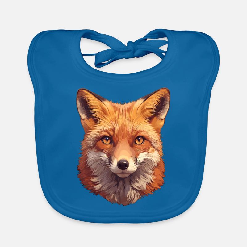 Füchse Fuchs - Baby Bio-Lätzchen - Pfauenblau