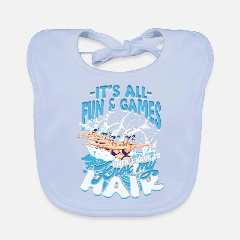 Synchronized Swimming Synchro Swimmers Organic Baby Bibs