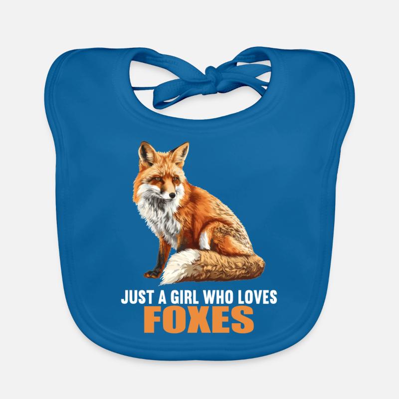 Füchse Fuchs - Baby Bio-Lätzchen - Pfauenblau
