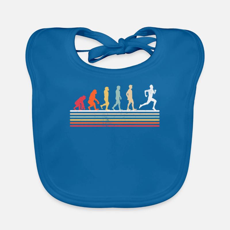 course à pied evolution rétro coureur marathonien drôle Bavoir bio Bébé