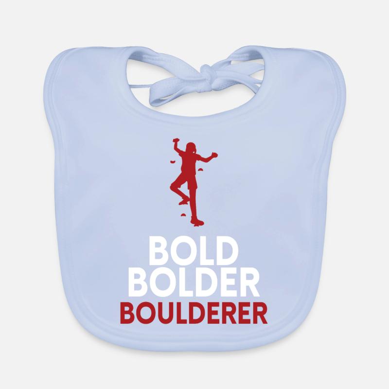 Bold Bolder Boulderer Bouldering Organic Baby Bibs