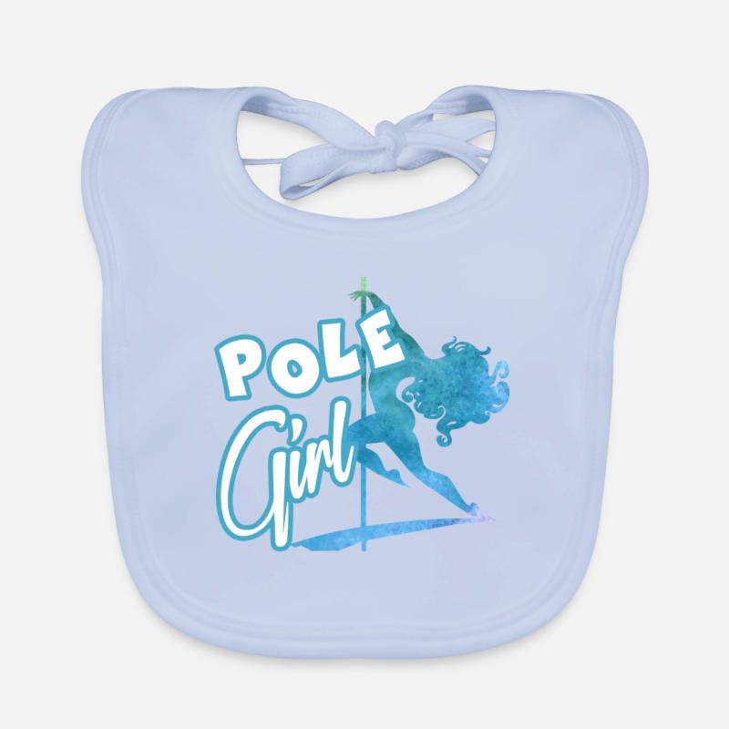 Pole Dancer Pole Girl Organic Baby Bibs
