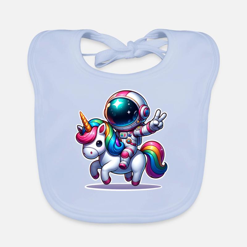 Astronaut Einhorn Baby Bio-Lätzchen