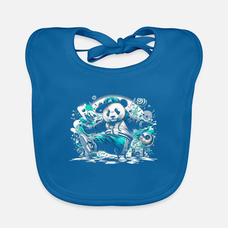 Breakdancing Breakdance Panda Bavoir bio Bébé