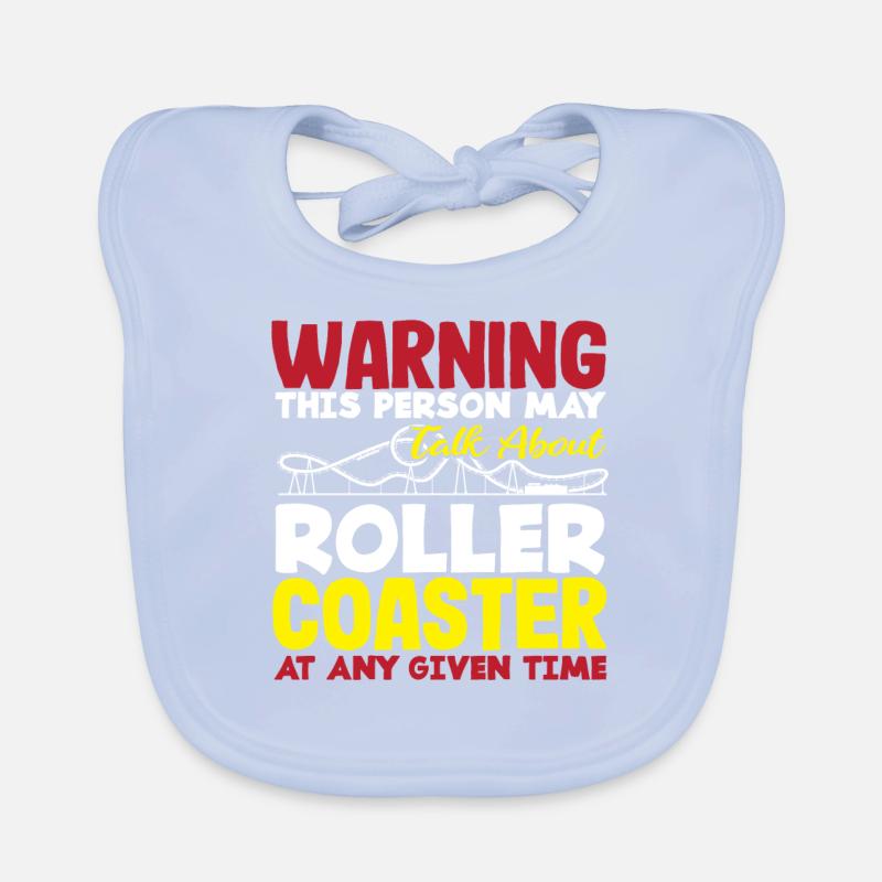 Attention talks about roller coasters all the time Organic Baby Bibs