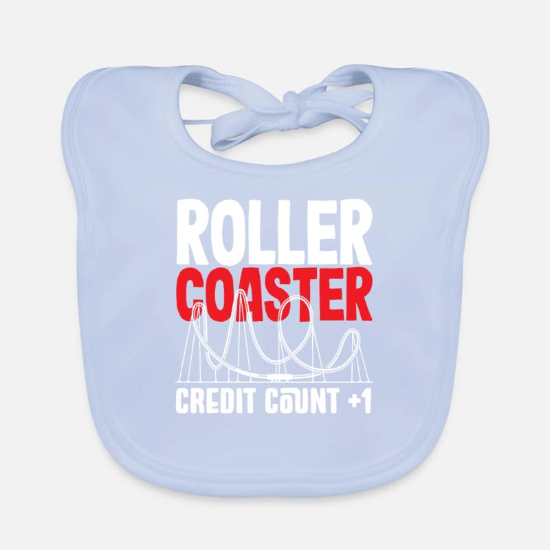 Roller Coaster Credit Counter +1 Organic Baby Bibs