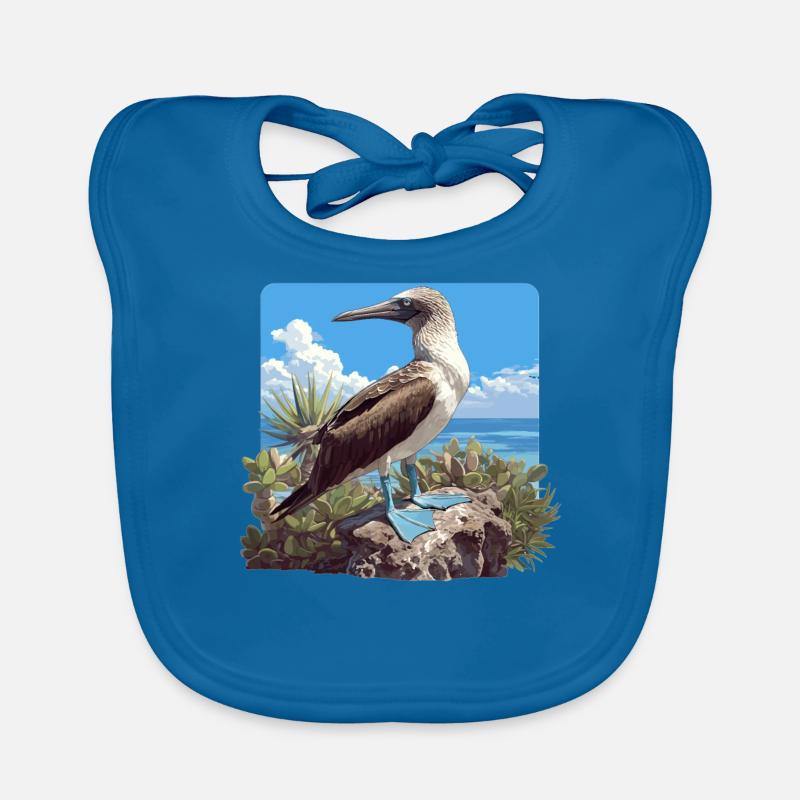 Blue-footed booby Organic Baby Bibs