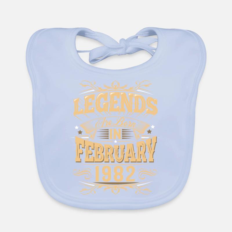 February 1982 Birthday Legend Organic Baby Bibs